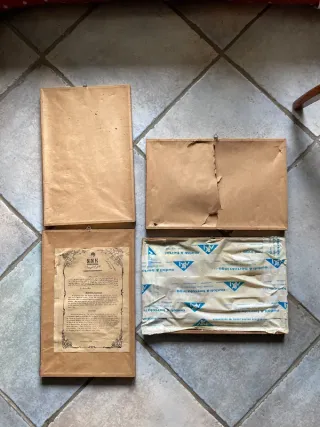 Set 4 Quadretti Egizi Papiro