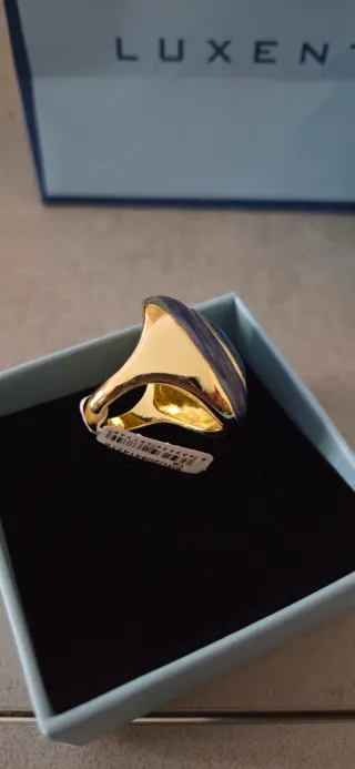 Anillo Luxenter Azul y Dorado.