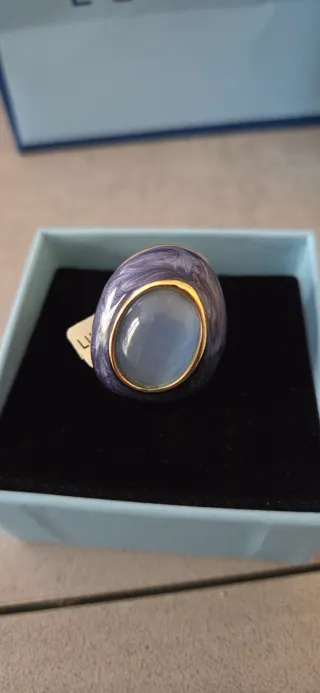 Anillo Luxenter Azul y Dorado.