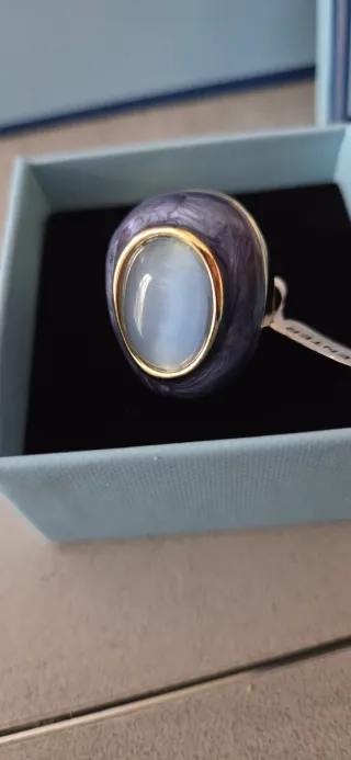 Anillo Luxenter Azul y Dorado.