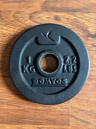 Juego de pesas y barra