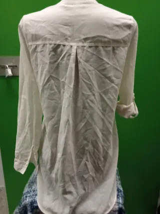 Camisa blanca manga larga