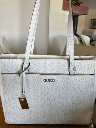 Bolso Guess Blanco Grande Original
