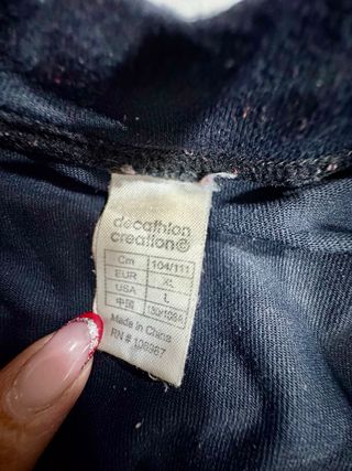 Camiseta térmica Wedze negra para nieve o moto