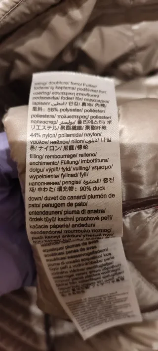 Plumífero mujer Calvin Klein Dorado.