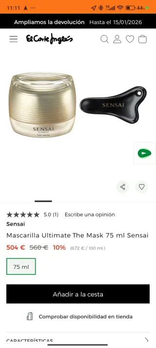 Mascarilla Ultimate The Mask 75 ml Sensai