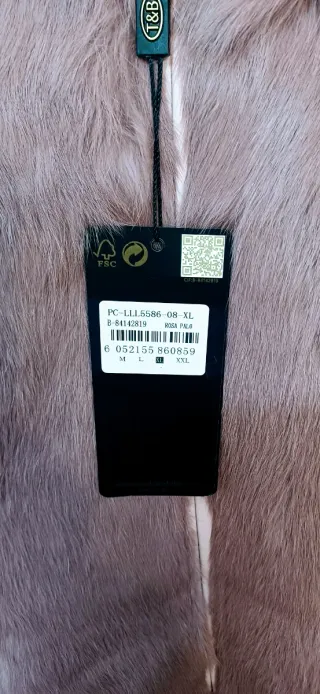 Abrigo pelo natural rosa nude