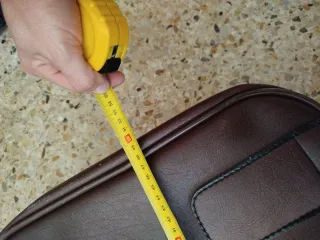 Maleta vintage cuero marrón años 70