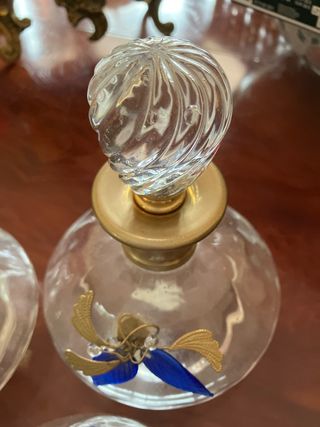 Set tocador perfumes y algodonera antiguo