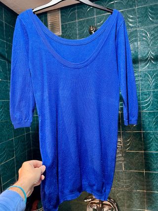 Vestido jersey azul Stradivarius Talla S