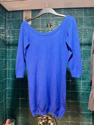 Vestido jersey azul Stradivarius Talla S