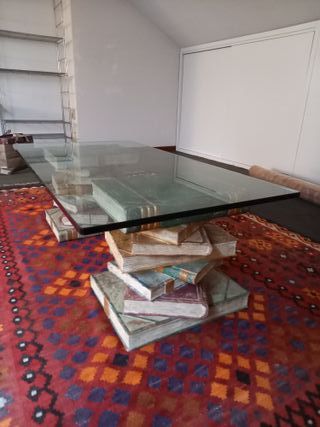 Tavolino da soggiorno in cristallo