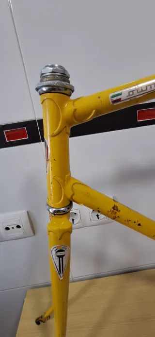 Cuadro Bicicleta Amarillo Talla 56 mas caja zeus