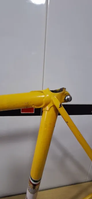 Cuadro Bicicleta Amarillo Talla 56 mas caja zeus