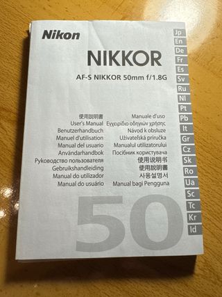 Objetivo Nikkor 50mm 1:1.8G Nikon