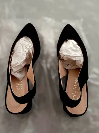 Zapatos Negros Terciopelo Talla 41