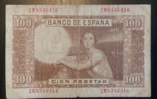 Billete 100 pesetas 7 abril 1953
