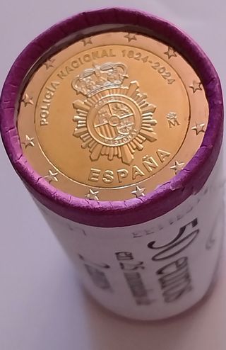 2 euros Policía Nacional España 2024