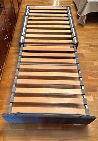 Módulo sofá cama gris tela