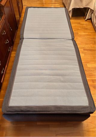 Módulo sofá cama gris tela