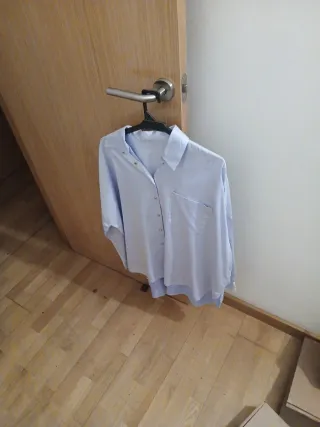 Camisa oversize Uterqüe azul