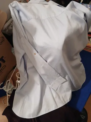 Camisa oversize Uterqüe azul