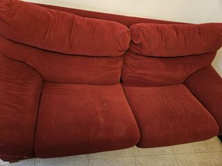 Sofá 3 plazas con funda y 2 cojines