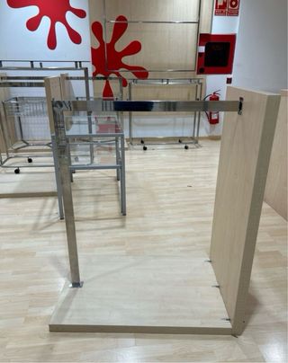 Mueble Perchero Madera y Metal Tienda