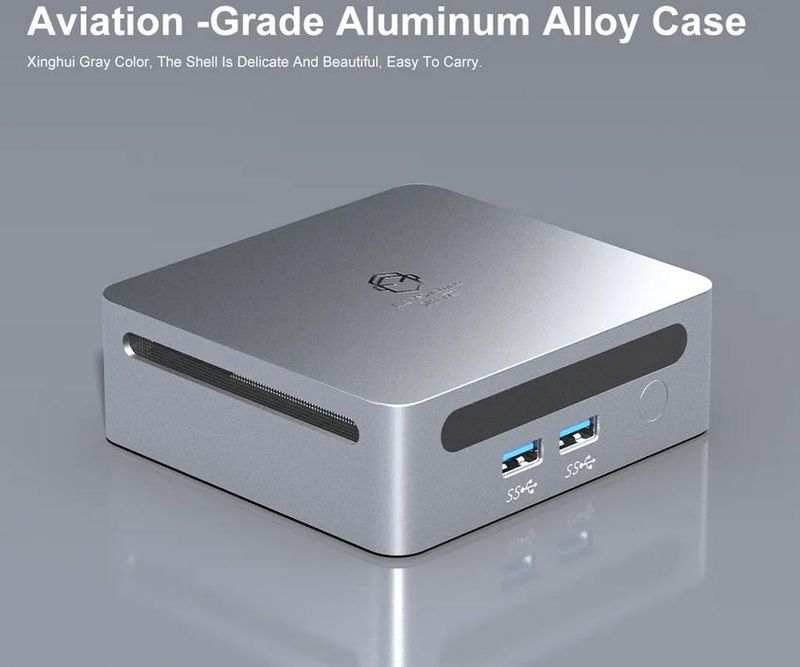 Mini PC Ryzen Carcasa Aluminio Plata