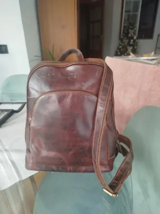 Mochila Indiana Piel Marrón Envejecida