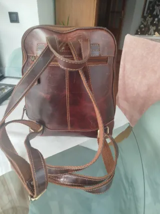 Mochila Indiana Piel Marrón Envejecida
