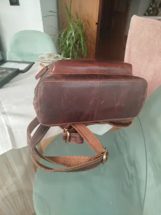 Mochila Indiana Piel Marrón Envejecida