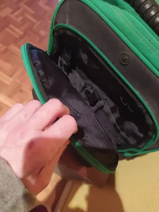 Mochila escolar verde con ruedas