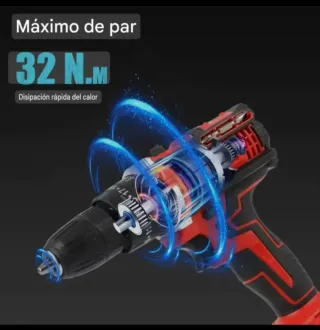 Taladro Atornillador Inalámbrico (2 Baterías)