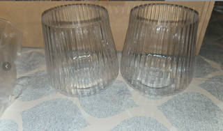 8 Bicchieri Vino/Acqua Plastica Dura Effetto Vetro