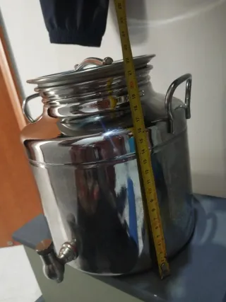 Ziro per olio con rubinetto e manici 5 litri