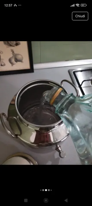 Ziro per olio con rubinetto e manici 5 litri