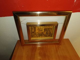 ANTON PECK . CUADRO ANTIGUO . ROTO EL CRISTAL