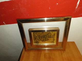 ANTON PECK . CUADRO RELIEVE ANTIGUO