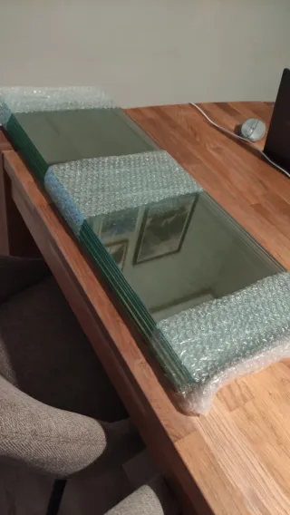 Baldas cristal vitrina Billy Ikea (76x26cm) 6mm