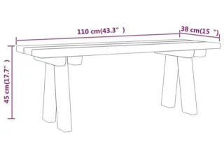 Banco de pino para jardín