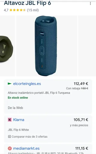 Altavoz JBL Flip 6 Azul. Nuevo sin usar