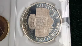 Moneda Plata 2000 Ptas Cultura y Naturaleza