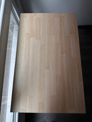 Escritorio madera y metal blanco