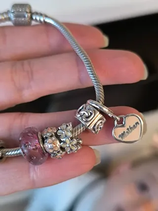 Pulsera Pandora Plata con Abalorios