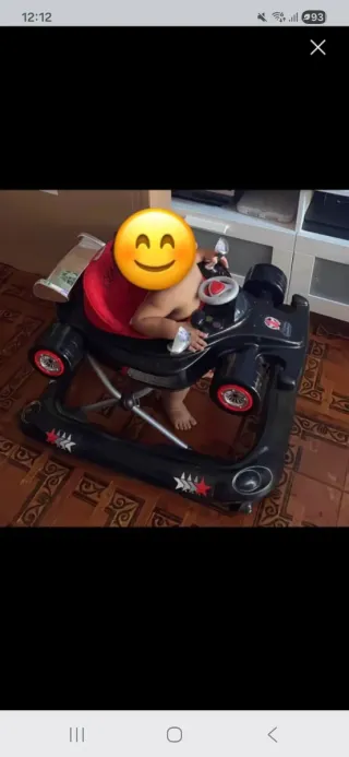 Andador para bebé negro