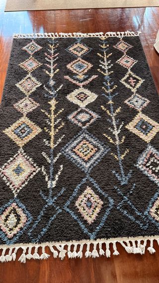 Tapete Rugvista 160x230cm Preto Multicolor