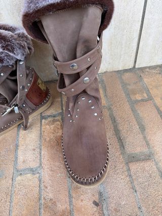 Indianini Stivali Marroni Pelliccia