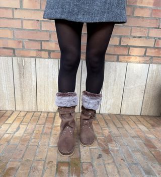 Indianini Stivali Marroni Pelliccia