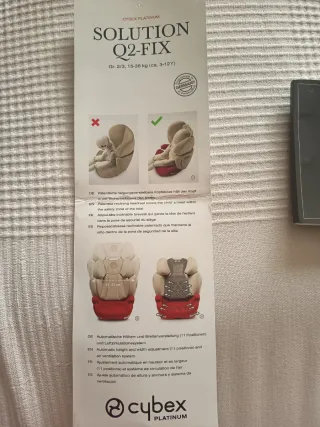 Silla Cybex Platinum Gr 2/3 (15-36kg) con Isofix.